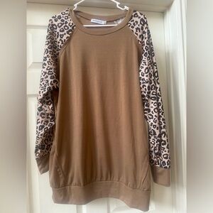 MISSLOOK Leopard Long Sleeve Shirt / Sweater